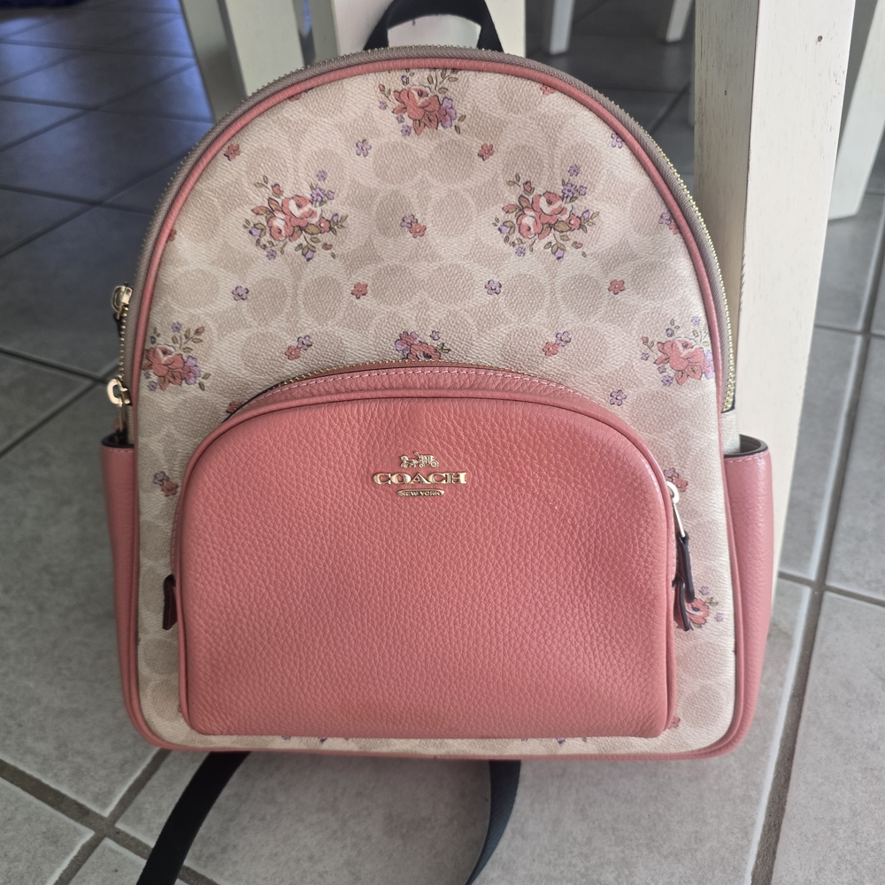 Coach Pink Floral Women's Backpack